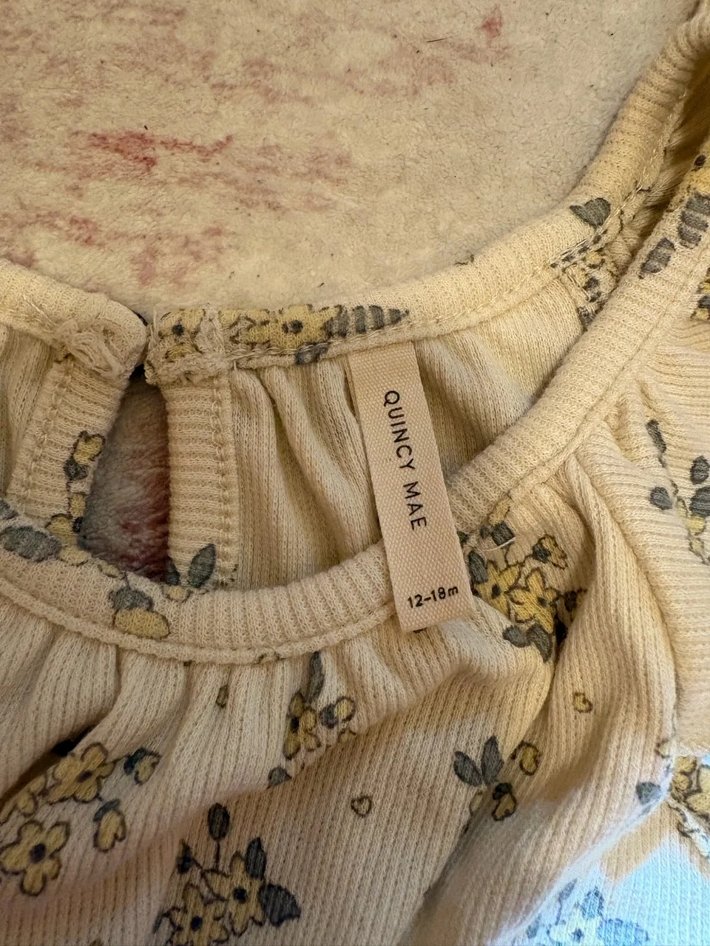 NWOT Quincy Mae Cream & Yellow Floral Print Dress and Bloomer